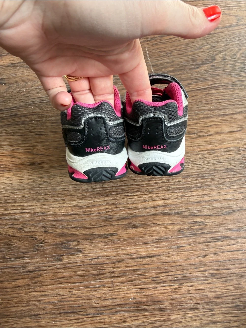 Vintage Nike Shox Black Pink Sneakers Size 4C Baby Girl toddler Shoes 2011
